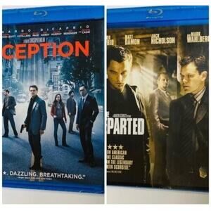 Inception & The Departed - 2 Blu-ray LOT; Nolan, Scorsese, DiCaprio, Nicholson